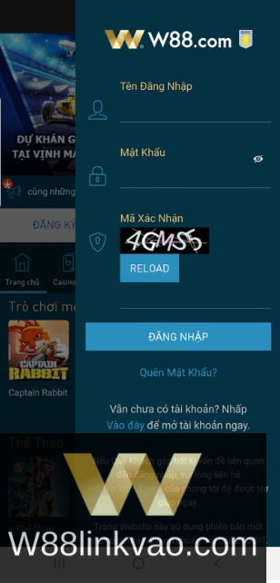 ứng dụng mobile w88