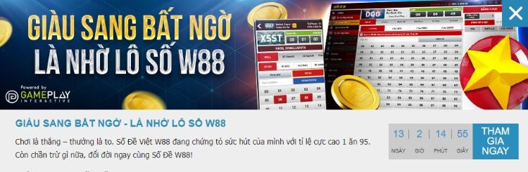 Khuyến mãi số đề Việt W88C
